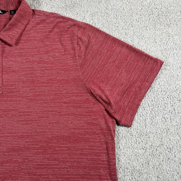 Travis Mathew Polo Shirt Mens 3XL Red Performance Golf Logo Stretch Short Sleeve - Picture 7 of 11
